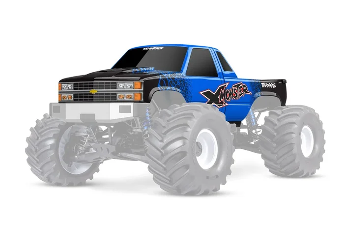 Traxxas 7697 Blue X-Maxx MT Chevy X Monster Painted Clipless Body