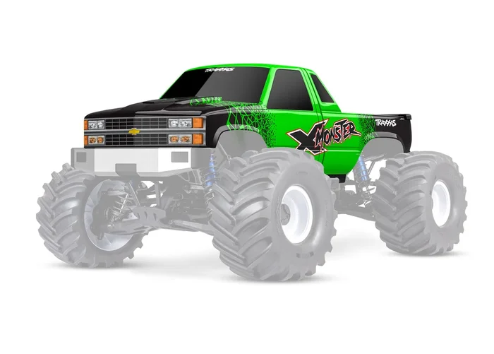 Traxxas 7697 Green X-Maxx MT Chevy X Monster Painted Clipless Body