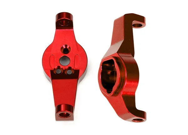 Traxxas 8232R Red Aluminum Caster Blocks (portal drive) Left & Right for TRX-4