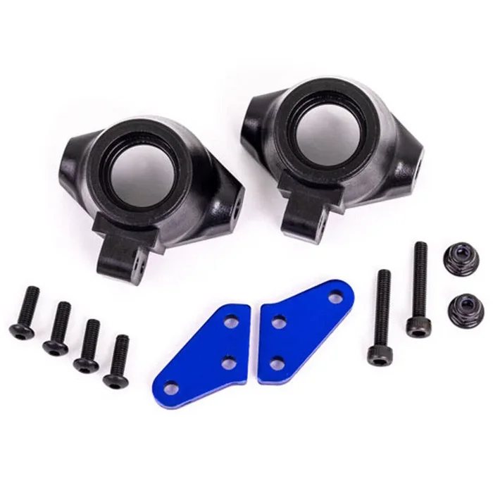 Traxxas 9637X Aluminum Left & Right Steering Blocks Arms Blue : Sledge