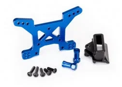 Traxxas TRA6739X Shock tower, front, 7075-T6 aluminum (blue-anodize