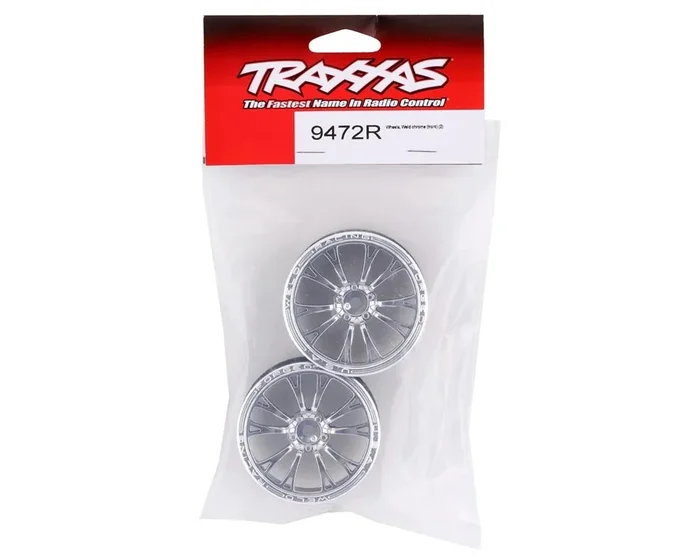 Traxxas TRA9472R Wheels, Weld chrome (front) (2) W/ 12MM HEX CHROME (2) DRAG