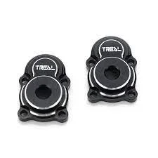 Treal Alu 7075 Outer Portal Covers Outer Drive Housings For 1/24 FMS FCX24 Upgrades (Black)