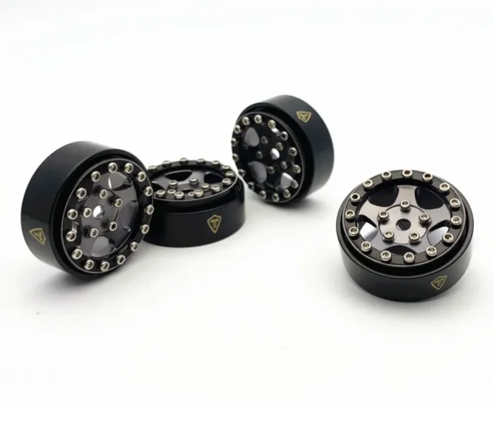 Treal Hobby (X002R9NVHH) Black & Gray B Type 1.0″ (22.4g Brass) Wheels for SCX24