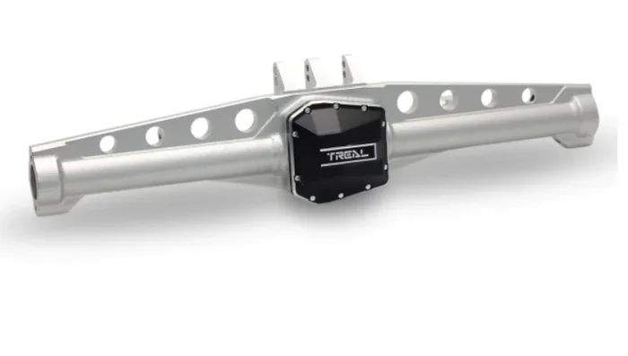 Treal Hobby (X0032AMRCZ) Silver Aluminum Rear Axle Housing for SCX6