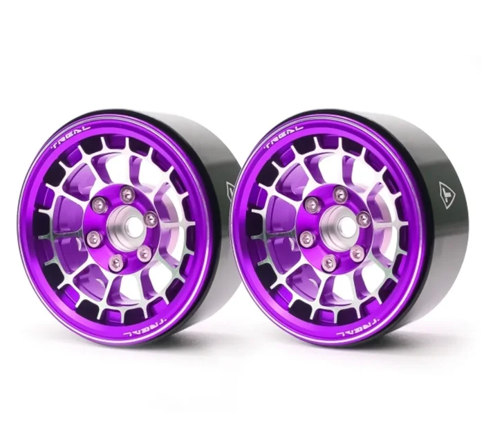 Treal Hobby (X0033DMQIL) Purple Aluminum 1.9″ Beadlock Wheels Type A (1 Pair)