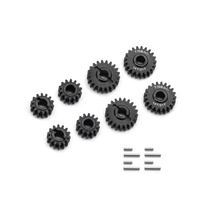 Treal Portal Gears Harden Steel Metal Portal Drive Gears Set 14T/21T For 1/24 FMS FCX24