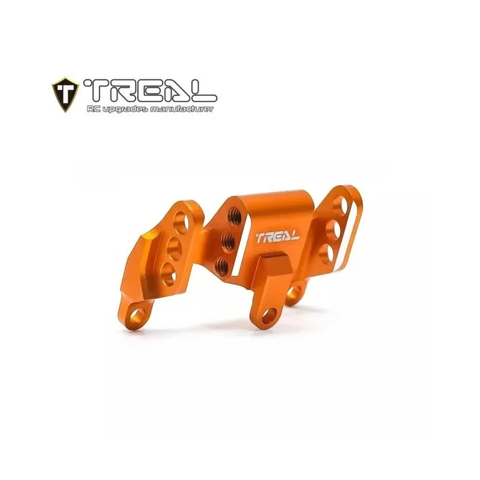 Treal UTB18 Capra Rear Axle Upper Links Riser Bracket Relocation Adjust Mount CNC Machined Alu 7075 Upgrades (Orange)