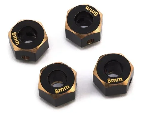 TRX-4 Brass 12mm Hex Adapter (4) (+8mm Offset)
