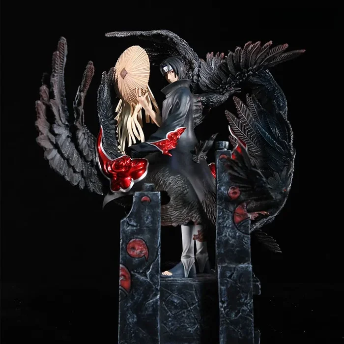 Uchiha Itachi Actionfigur – 33cm | Premium -Display mit Akatsuki -Flügeln und Lüfterdetails