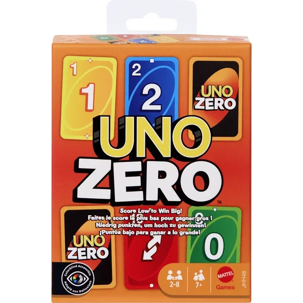 Uno Zero Card Game by Mattel for Family Fun and Entertainment
