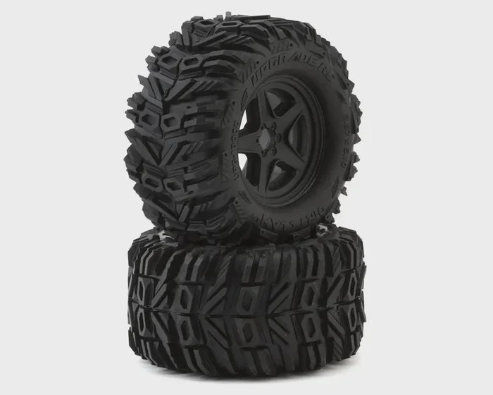 UpGrade RC Dirt Claw 2.8″ Pre-Mounted All-Terrain Tires w/5-Star Wheels (2) (17mm/14mm/12mm Hex)