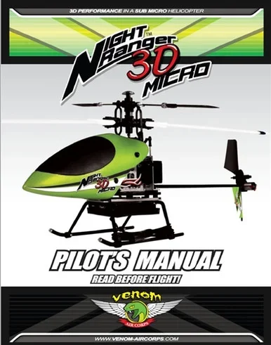 Venom Night Ranger 3D Micro Helicopter User Manual Download