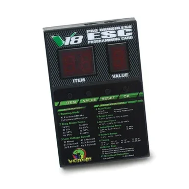 Venom V18 Pro-Brushless ESC Programming Card