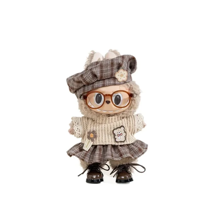 Vintage Scholar Outfit Set | Premium Labubu Preppy Fashion Collection