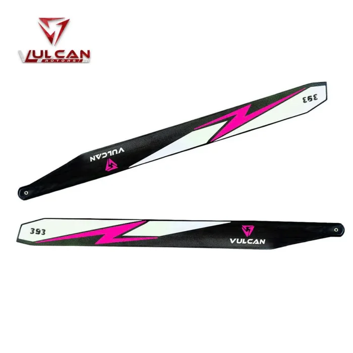 VULCAN ROTORS Precision Main Rotor Blades 393mm (PINK)