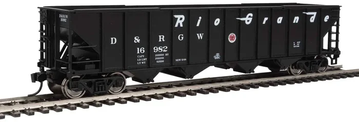 Walthers 910-1992 HO Scale 4 Bay 100 Ton Hopper Rio Grande D&RGW 16982