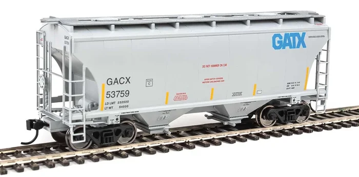 Walthers 910-7554 HO 39′ Trinity 3281 2-Bay Covered Hopper GATX/GACX 53759
