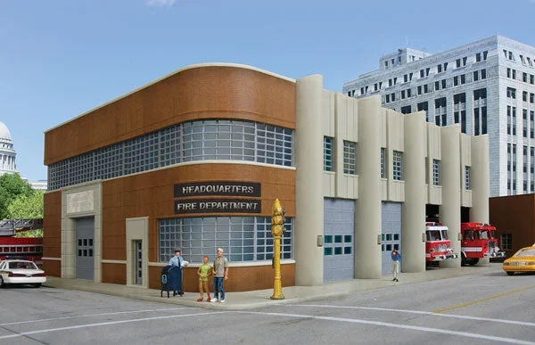 Walthers Cornerstone 933-3765 HO Scale Fire Department Headquarters Kit