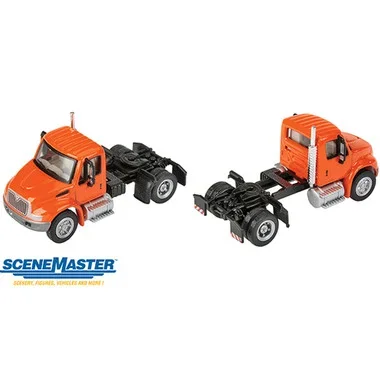 Walthers International(R) 4300 Single-Axle Semi Tractor Only Orange HO Scale