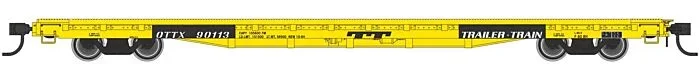 Walthers Mainline 910-5346 60′ Pullman Flatcar “Modernized” Trailer Train OTTX 90113