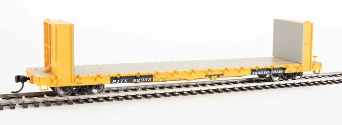 Walthers Mainline 910-5822 60′ Pullman Bulkhead Flatcar Trailer Train PTTX 92333