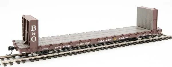 Walthers Mainline 910-5830 60′ Pullman Bulkhead Flatcar TT/B&O PTTX 90599