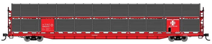 Walthers Mainline 910-8104 HO Scale 89′ Bi-Level Shielded Auto Rack Santa Fe ATSF 88036