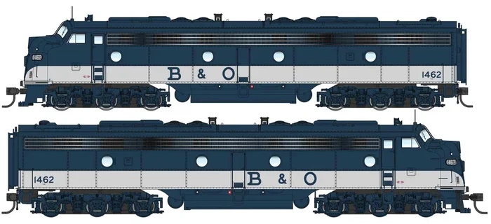 Walthers Proto 920-42908 HO Scale EMD E8A-A Diesel Baltimore & Ohio B&O 1462/1466 DCC LokSound