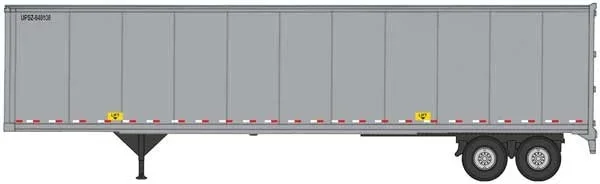 Walthers SceneMaster 949-2212 HO Scale 45′ Stoughton Trailer United Parcel Service UPSZ Gray 2-Pack
