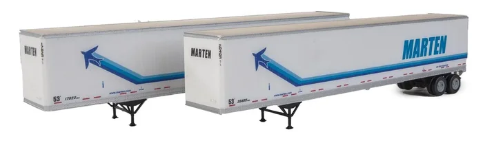 Walthers SceneMaster 949-2465 HO Scale 53′ Stoughton Trailer Marten 2-Pack