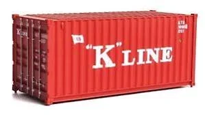 Walthers SceneMaster 949-8073 HO Scale 20′ Corrugated Intermodal Container K Line