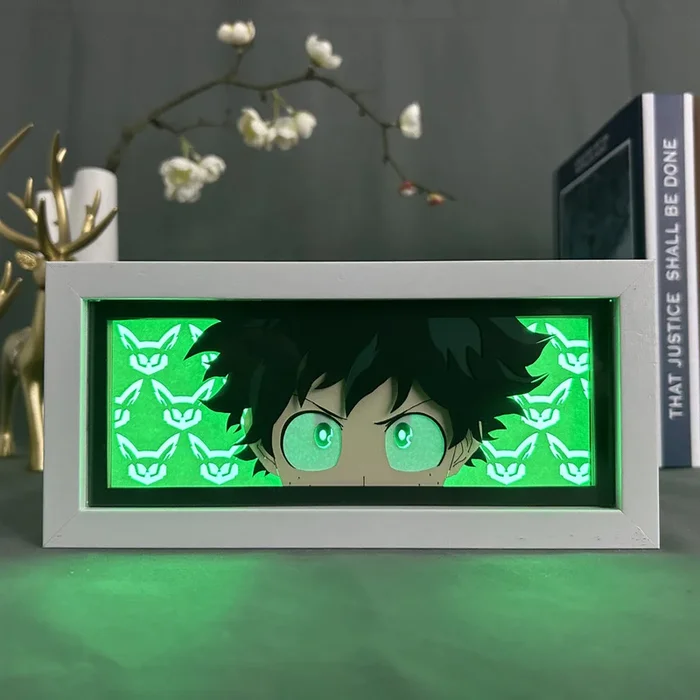我的英雄學術動漫燈盒 – Izuku Midoriya(DEKU)3D效果,16色可調LED燈