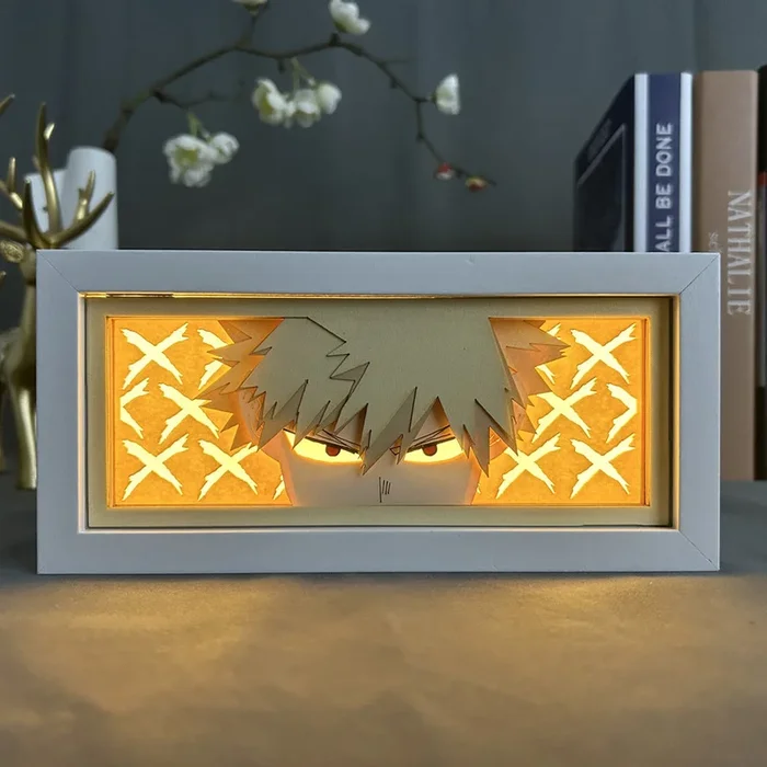 我的英雄學術動漫燈盒 – Katsuki Bakugo 3D效果，16色可調LED燈