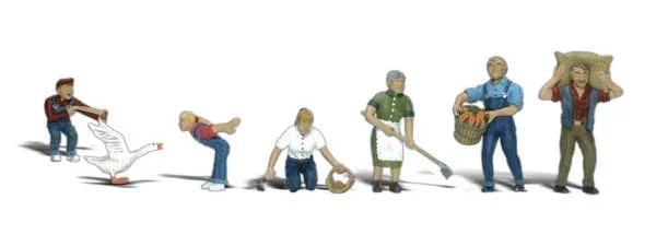 Woodland Scenics A1857 HO Scale Figures – Farm People