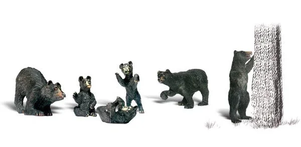 Woodland Scenics A2186 N Scale Figures – Black Bears