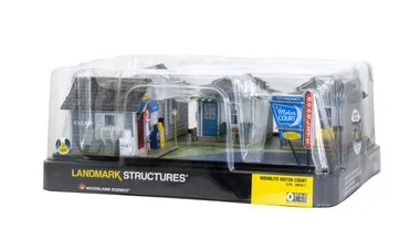 Woodland Scenics BR5877 Moonlite Motor Court – Built & Ready O Scale
