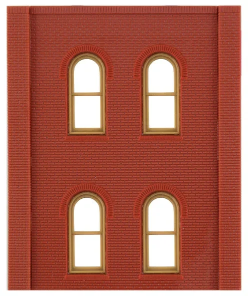 Woodland Scenics DPM 30108 HO Scale Two Story Wall Sections – 4 Arched Windows 4-Pack