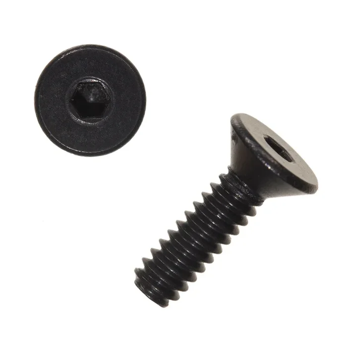 WORC WRC-440-316-F-A 4-40 x 3/16 Flat Head Socket Screws Aluminum 7075 T6 – Black (8 qty)