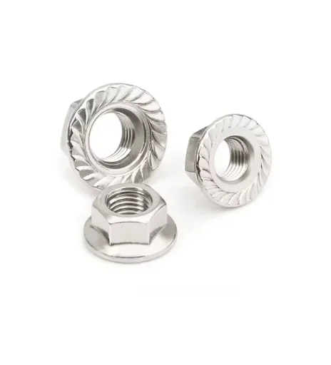 WORC WRC-LPN-S-S-4MM Silver 4mm Low Profile Flanged Serrated Wheel Lock Nut (4 pack) Steel