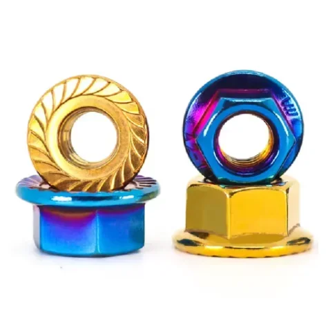 WORC WRC-LPN-T-S-4MM Torched 4mm Low Profile Flanged Serrated Wheel Lock Nut (4) Steel Neo Chrome