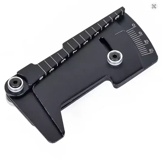 WORC WRC-PYF-BK Ride Height and Camber Gauge Aluminum BLACK – 2-10mm / 0-15deg Measuring Tool 1/10