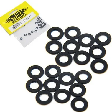 Yeah Racing YA-0392BK Aluminum M3 Flat Washer 0.5mm 20pcs Black
