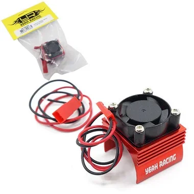 Yeah Racing YA-0461RD Aluminum 380 Motor Heat Sink w/ Cooling Fan Red