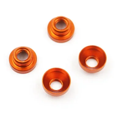 Yeah Racing YA-0577OR Aluminum Servo Washer M3 Thread (4pcs) Orange