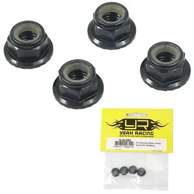 Yeah Racing YA-0616BK 5mm Aluminum Wheel Lock Nut (4Pcs) Black