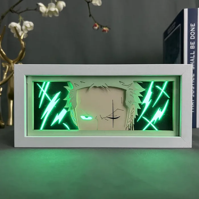 一件動漫燈盒 – Roronoa Zoro 3D效果，16色可調LED燈