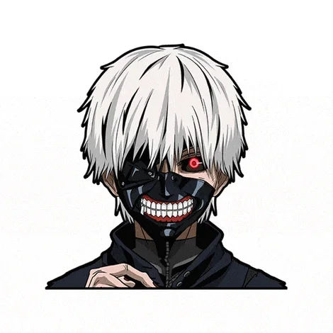 一眼食屍鬼動漫貼紙 – 肯·卡內基(Ken Kaneki)| 12.4x13cm運動乙烯基