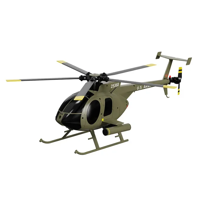 YX C189 MD500E 150-size 6-Axis Gyro Stabilized RTF Scale Helicopter w/ Weapons – Green