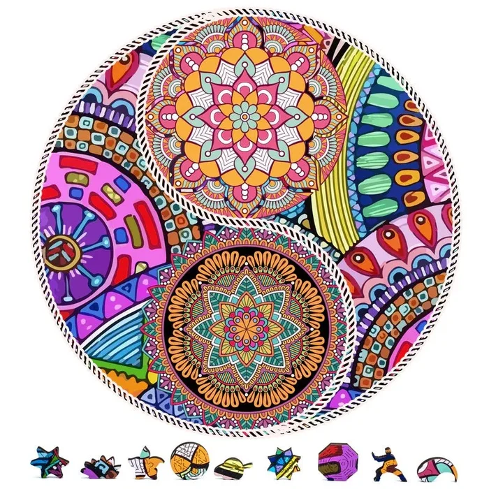 ZenChalet Puzzles Yin Yang Flowers Wooden Jigsaw Puzzle 1000 pcs YYF1000